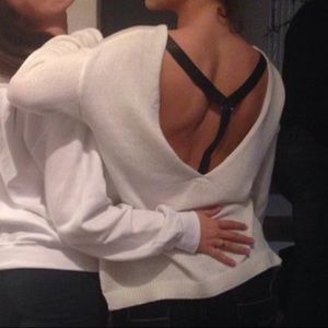 Sweater with unique back